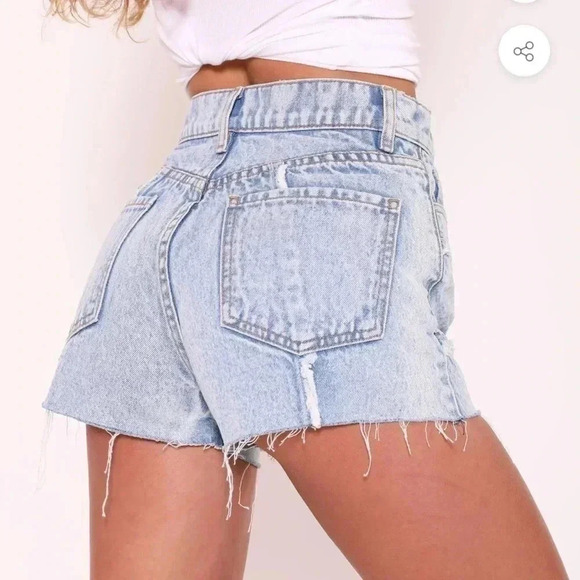 REVICE OC Cutoffs / 4Ever Shorts Size 26 Frayed Grid Detail High Waisted Cotton - Picture 10 of 12